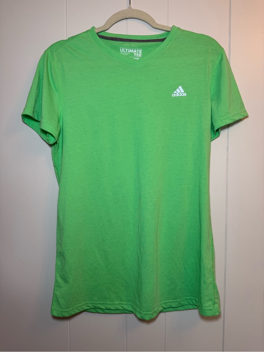 adidas Woman’s Large Lime Green Short Sleeve Athletic Tee